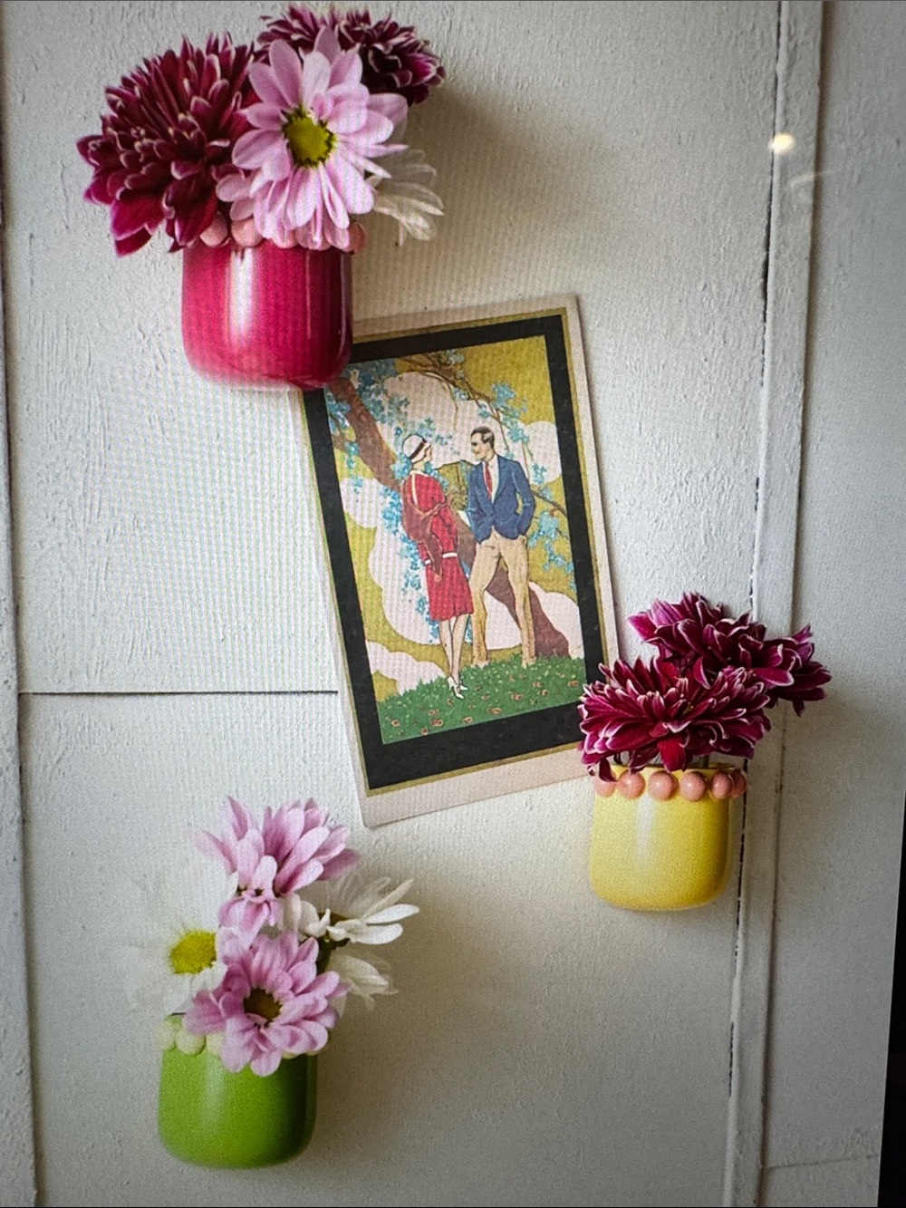 Urban Outfitters (4) Bud Vase Fridge Magnet Set